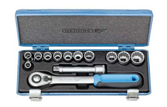 Afbeeldingen van GEDORE Dopsleutelset 1/2" 13-delig 19 KMU / D 19 KMU