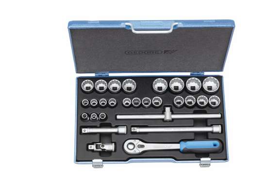 Afbeeldingen van GEDORE Dopsleutelset 1/2" 28-delig 19 VMU / D 19 VMU