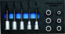 Afbeeldingen van GEDORE Dopsleutel-schroevendraaier-set 1/2" in 1/3 CT module 1500 CT1-INX 19 LK