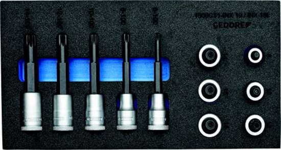 Afbeeldingen van GEDORE Dopsleutel-schroevendraaier-set 1/2" in 1/3 CT module 1500 CT1-INX 19 LK
