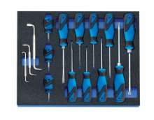 Afbeeldingen van GEDORE 3-C schroevendraaier-set in 2/4 check-tool module 2005 CT2-2160