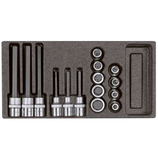 Afbeeldingen van Gedore Red Dopsleutel-schroevendraaiers 1/2” 2/6 CT-module, 15 delig