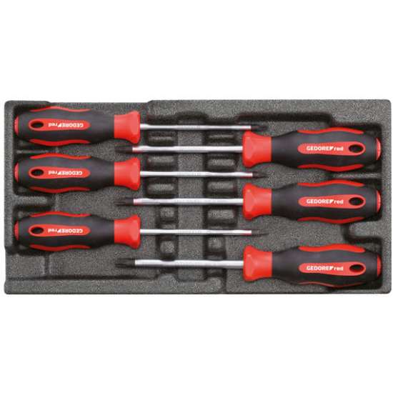 Afbeeldingen van Gedore Red Schroevendraaierset TX 2/6 CT-module, 6 delig