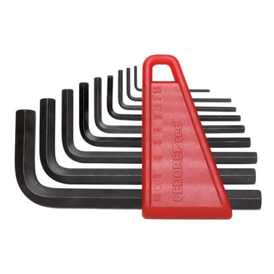 Afbeeldingen van Gedore Red Haakse stiftsLengte-set, zeskant, 1,5-10 mm, 9 delig