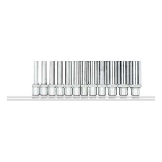 Afbeeldingen van Gedore Red Dopsleutelset 1/4” zeskant + rail, 12 delig