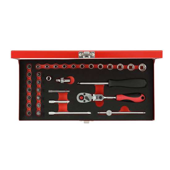 Afbeeldingen van Gedore Red Dopsleutelset 1/4” SW 4-13 mm, 33 delig