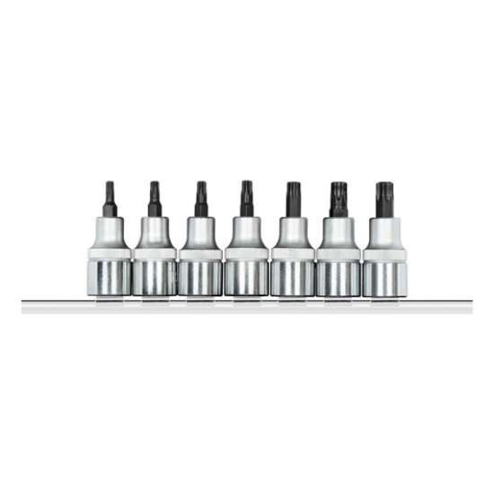 Afbeeldingen van Gedore Red Dopsleutelschroevendraaier 1/2” + rail, 7 delig