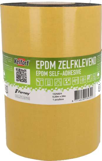 Afbeeldingen van Kelfort EPDM Folie zwart zelfklevend-acryl