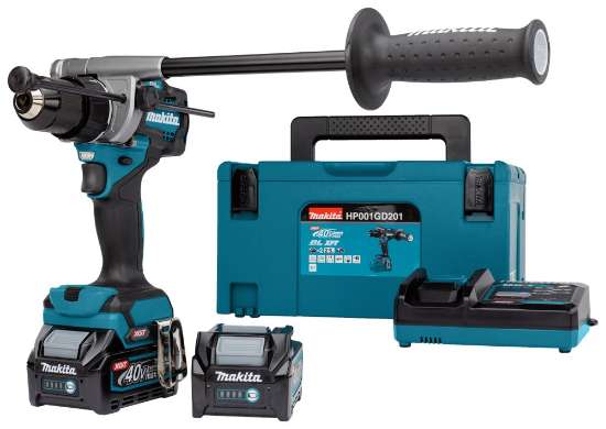 Afbeeldingen van Makita 40 V Max Klopboor-/schroefmachine HP001GD201