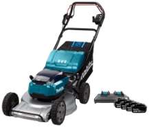 Afbeeldingen van Makita Grasmaaier DLM533PT4 - 2x18v 4x 5,0Ah li-on accu 53cm - inclusief duo snellader, in doos 