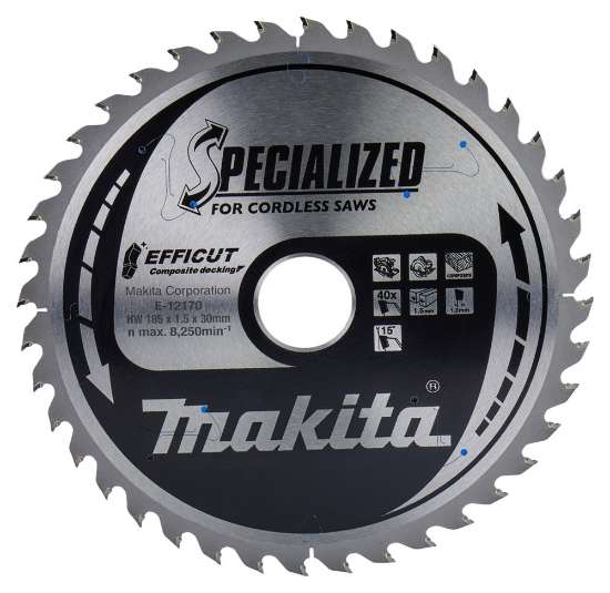 Afbeeldingen van Makita HM Zaagb Effi Compo 185x30x40T E-12170