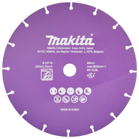 Afbeeldingen van Makita Doorslijps. diam 230x1,3mm met B-53718