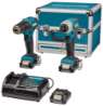 Afbeeldingen van Makita Combiset Boren en schroeven CLX228SAX2 - 12V Max 2x 2,0Ah Accu - Inclusief lader en accessoires in koffer