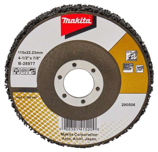Afbeeldingen van Makita Reinigingsschijf B-28977 - Ø115mm - zwart 