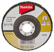 Afbeeldingen van Makita Reinigingsschijf B-28983 - Ø125mm - zwart 