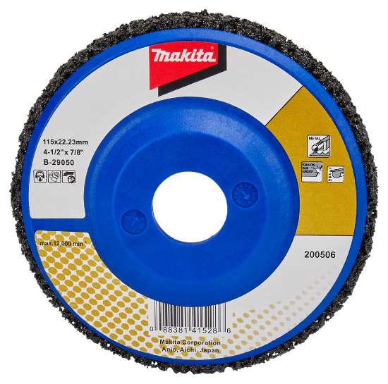 Afbeeldingen van Makita Reinigingsschijf B-29050 - Ø115mm - zwart 