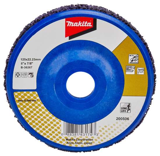 Afbeeldingen van Makita Reinigingsschijf B-36267 - Ø125mm - paars 