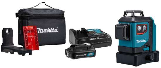 Afbeeldingen van Makita kruislijnlaser SK700DX - rode laser 12V-Max 1x 2.0Ah accu - Inclusief lader in doos