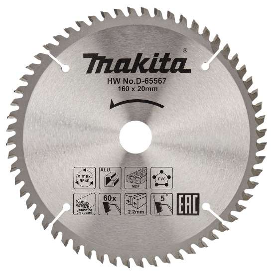 Afbeeldingen van Makita Zaagb multi 160x20 60T 5g D-65567