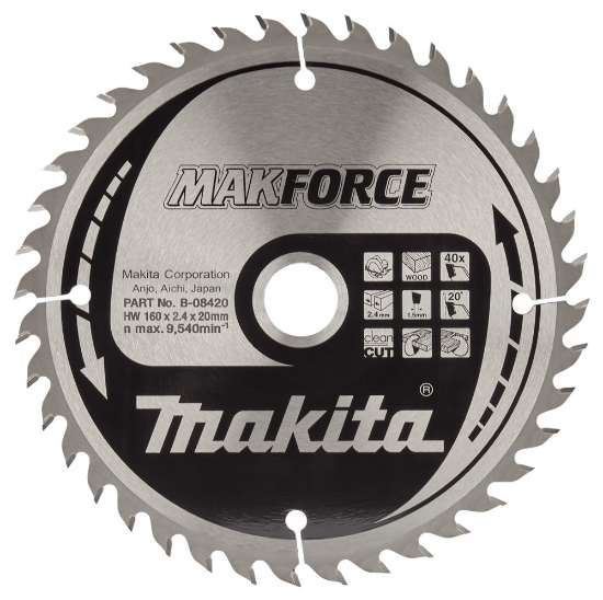 Afbeeldingen van Makita Zaagb Hout 160x20x40T 20G B-08420
