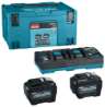 Afbeeldingen van Makita accu laadsysteem startset DC40RB - 2x8,0Ah accu - met duo snellader in Mbox 
