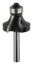 Afbeeldingen van Makita afrondfrees - Ø28,6x14,5mm radius 7,9mm met kogellager - schacht Ø6mm 2 beitels