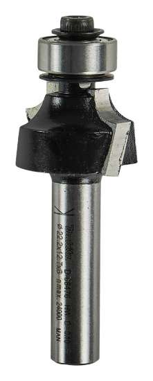 Afbeeldingen van Makita afrondfrees - Ø22,2x12,7mm radius 4.8mm met kogellager - schacht Ø8mm 2 beitels