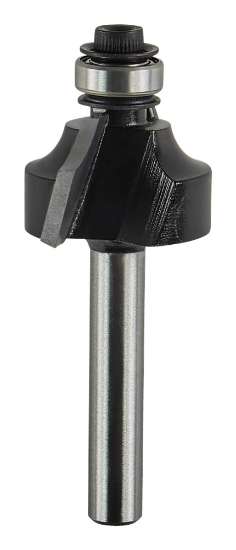 Afbeeldingen van Makita kwartrondfrees - Ø22,2x12,7mm radius 4,8mm met kogellager - schacht Ø6mm 2 beitels