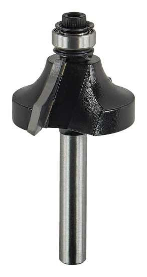 Afbeeldingen van Makita kwartrondfrees - Ø28,6x14,5mm radius 7,9mm met kogellager - schacht Ø6mm 2 beitels