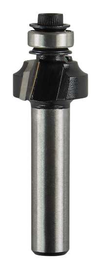 Afbeeldingen van Makita kwartrondfrees - Ø17,3x8mm radius 2,3mm met kogellager - schacht Ø8mm 2 beitels