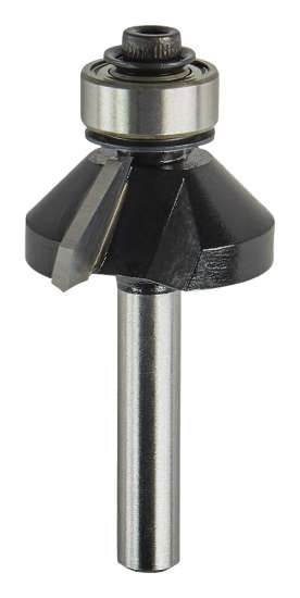 Afbeeldingen van Makita fasefrees - Ø25,4x11mm 45° met kogellager - schacht 6mm 2 beitels