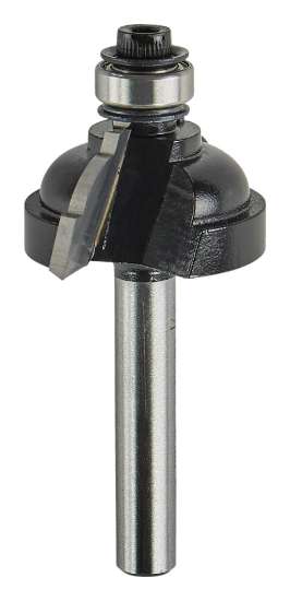 Afbeeldingen van Makita afrondprofielfrees - Ø25,4x12,7mm radius 6mm met kogellager - schacht Ø8mm 2 beitels