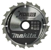 Afbeeldingen van Makita zaagblad - Ø190x30x2.0mm HM 16 Tands 25° - voor contructiehout met spijkers en gasbeton