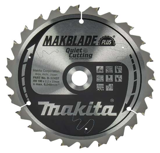 Afbeeldingen van Makita Zaagb Q C 190X20X2,2 24T 5G B-32437