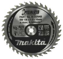 Afbeeldingen van Makita cirkelzaagblad B-32948 - 136x10x1.5mm 36 tands - Hm vertanding voor hout
