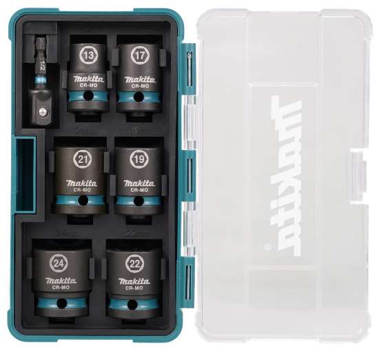 Afbeeldingen van Makita Krachtdopset IMPBL 1/2 7-dlg E-16592