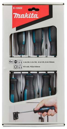 Afbeeldingen van Makita Schrdraaierset 6-dlg B PZ/SL E-13502