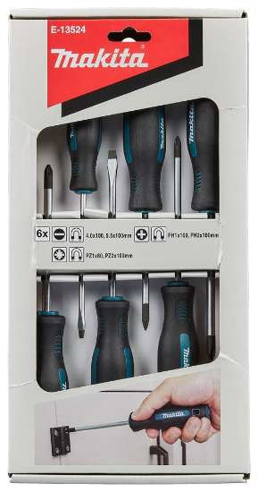 Afbeeldingen van Makita Schrdraaierset 6-dlg PH/PZ/SL E-13524
