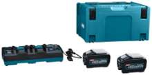 Afbeeldingen van Makita Duolader startset XGT DC40RB - 2x5.0Ah accu's BL4040F