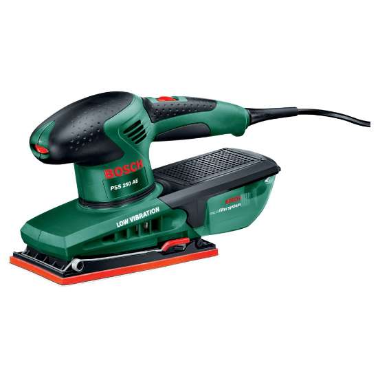 Afbeeldingen van Bosch PSS 250 AE vlakschuurmachine in koffer