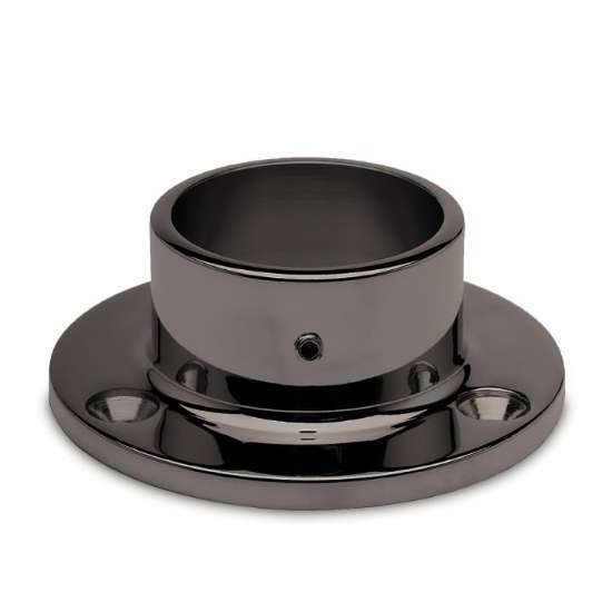 Afbeeldingen van G-Fittings Wand en vloer flens - Ø25,4mm - antraciet zwart design Wanddikte 1" 