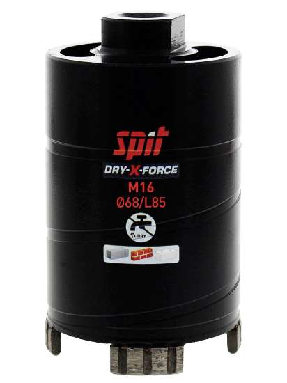 Afbeeldingen van Spit diamantboor DRY-X-FORCE - Ø112x85mm - droogboorsysteem M16