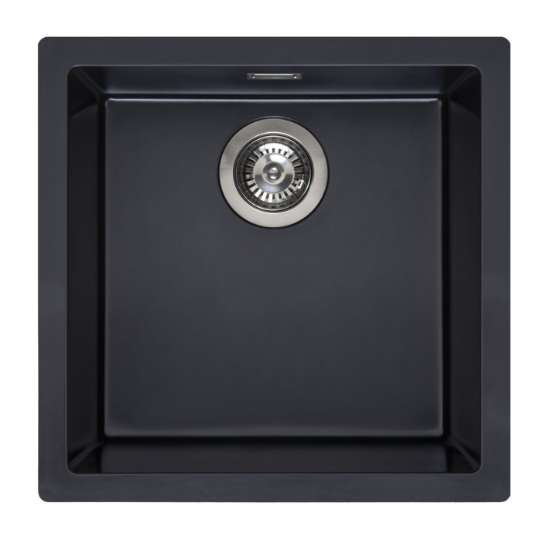 Afbeeldingen van Reginox Spoelbak Amsterdam 40 - 40x40 - Onderbouw/Opbouw Pure Black 