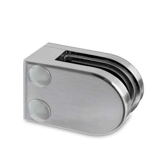 Afbeeldingen van G-Fittings - glasklem Amarentia - plat - RVS design zamak