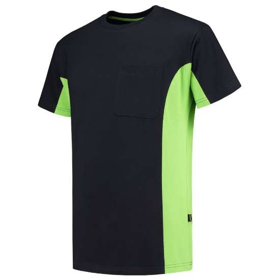 Afbeeldingen van T-shirt Bicolor Borstzak