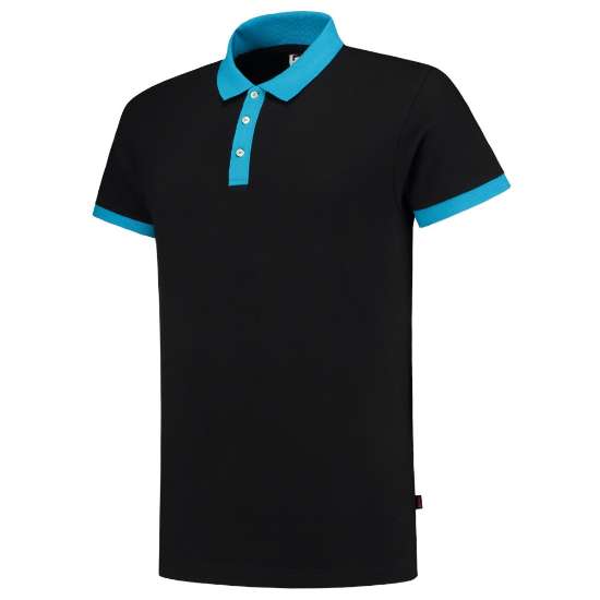 Afbeeldingen van Tricorp poloshirt 201002 - maat XXS - zwart/turqoise 