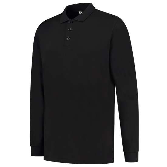 Afbeeldingen van Tricorp poloshirt lange mouw 201019 - maat S - zwart 