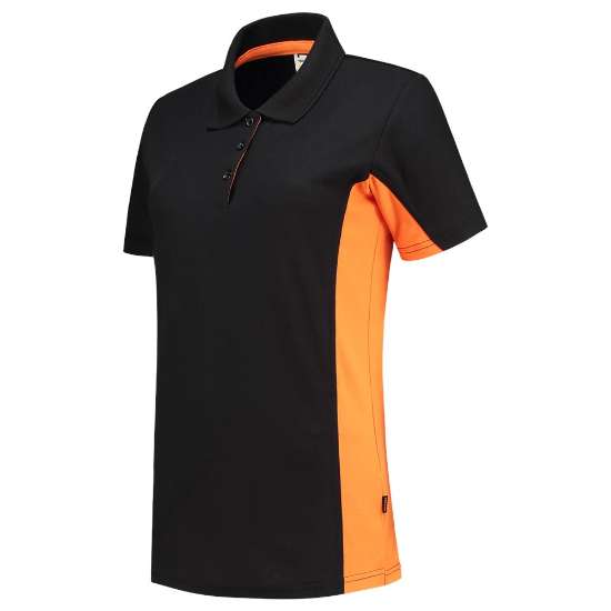 Afbeeldingen van Tricorp polo Shirt bicolor dames 202003 Zwart Oranje M