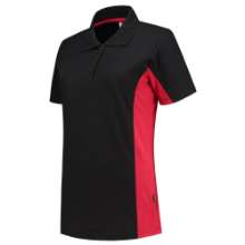 Afbeeldingen van Tricorp polo Shirt bicolor dames 202003 Zwart Rood XL