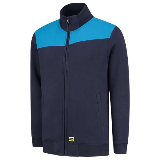 Afbeeldingen van Tricorp sweatvest 302014 - maat 4XL - inkt/turquoise 